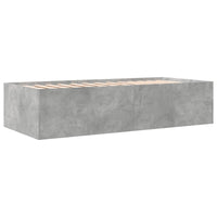 Divano Letto con Cassetti Grigio Cemento 75x190 cm Multistrato 3280891