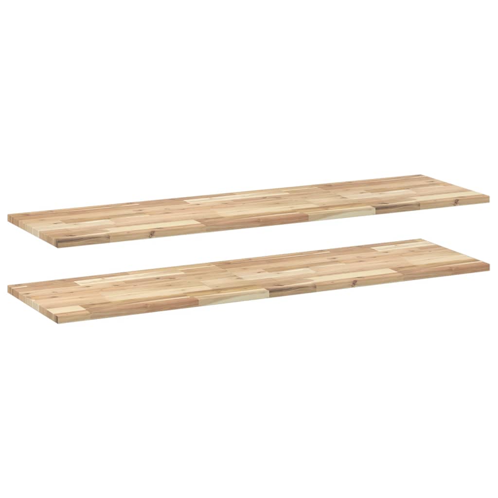 Mensole da Parete 2 pz 120x40x2 cm Legno Acacia Non Trattato 3279404