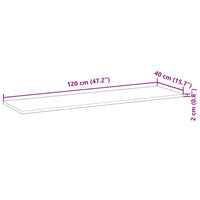 Mensole da Parete 2 pz 120x40x2 cm Legno Acacia Non Trattato 3279404