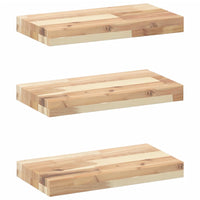 Mensole da Parete 3 pz 60x20x4 cm Legno Acacia Non Trattato 3279421