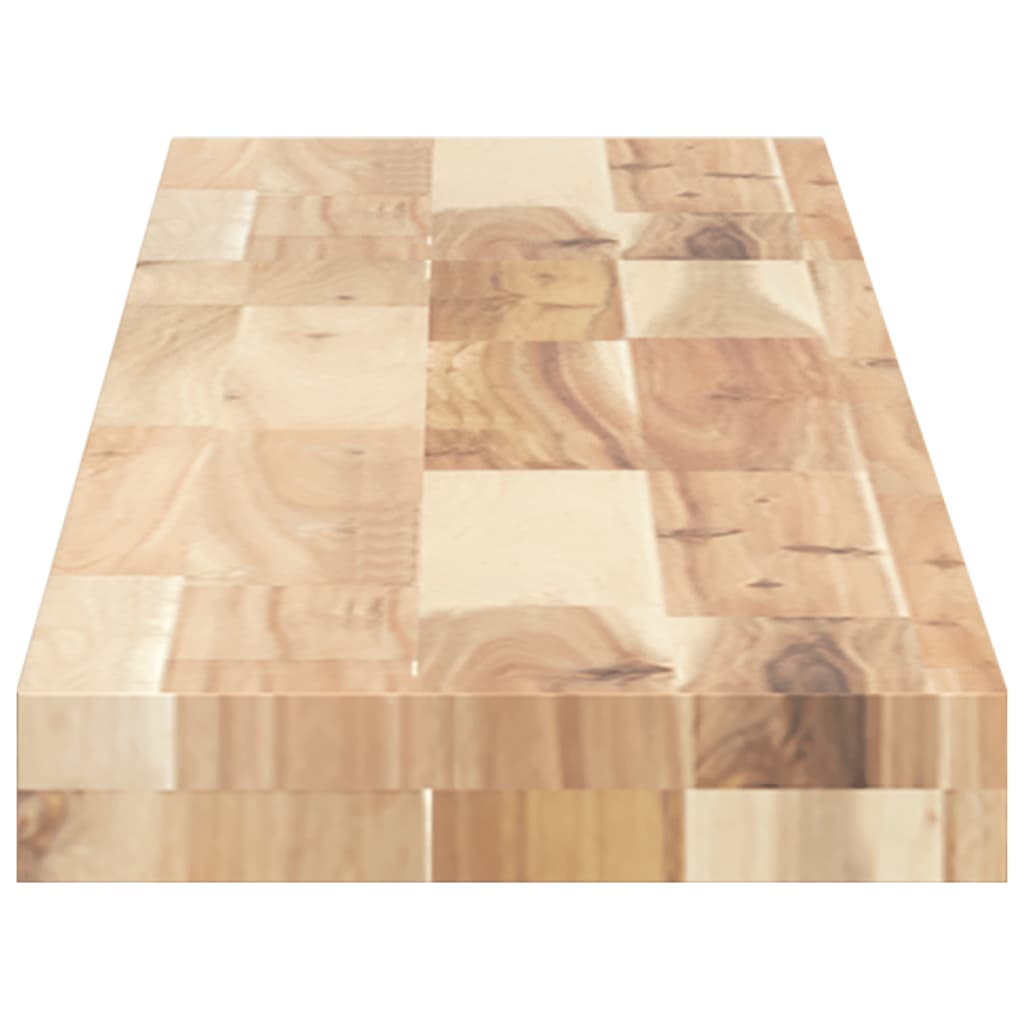 Mensole da Parete 2 pz 120x20x4 cm Legno Acacia Non Trattato 3279432