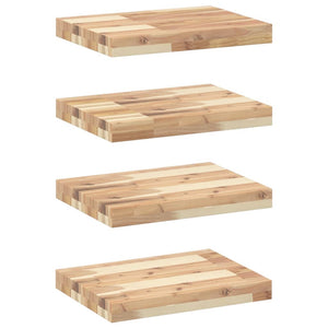 Mensole da Parete 4 pz 60x30x4 cm Legno Acacia Non Trattato 3279450