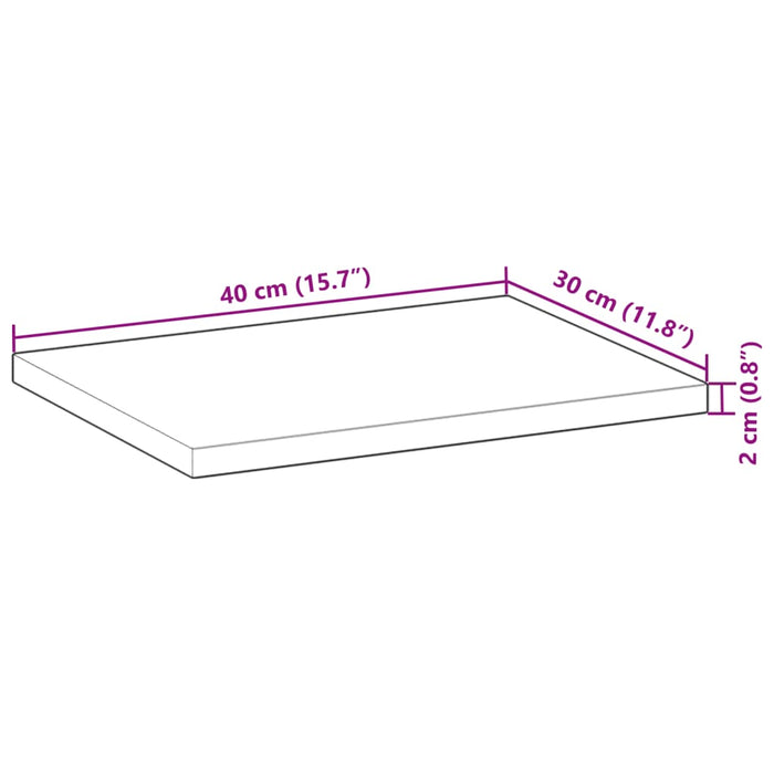 Ripiano a Parete 40x30x2 cm Legno Massello Acacia Rifinito Olio 3279523