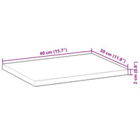 Mensole da Parete 2 pz 40x30x2 cm Legno Acacia Rifinito a Olio 3279524