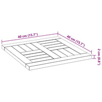 Piano per Tavolo 40x40x2 cm Quadrato Legno Massello di Faggio 4004252