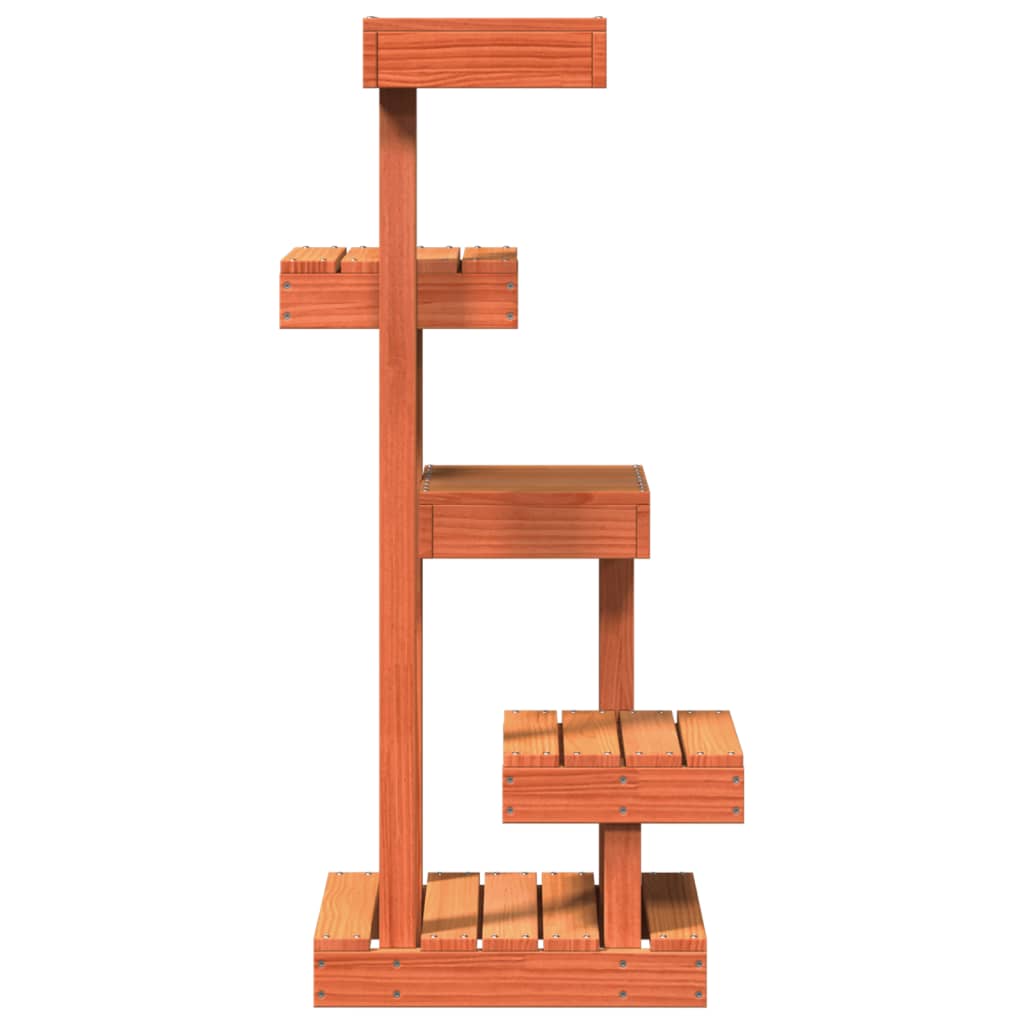 Albero per Gatti Marrone Cera 45,5x49x103 cm in Legno di Pino 847132