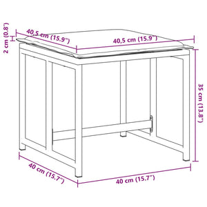 Sgabelli Giardino con Cuscini 4 pz Bianchi Acciaio e Textilene 4008588