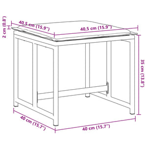 Sgabelli Giardino con Cuscini 4 pz Bianchi Acciaio e Textilene 4008591