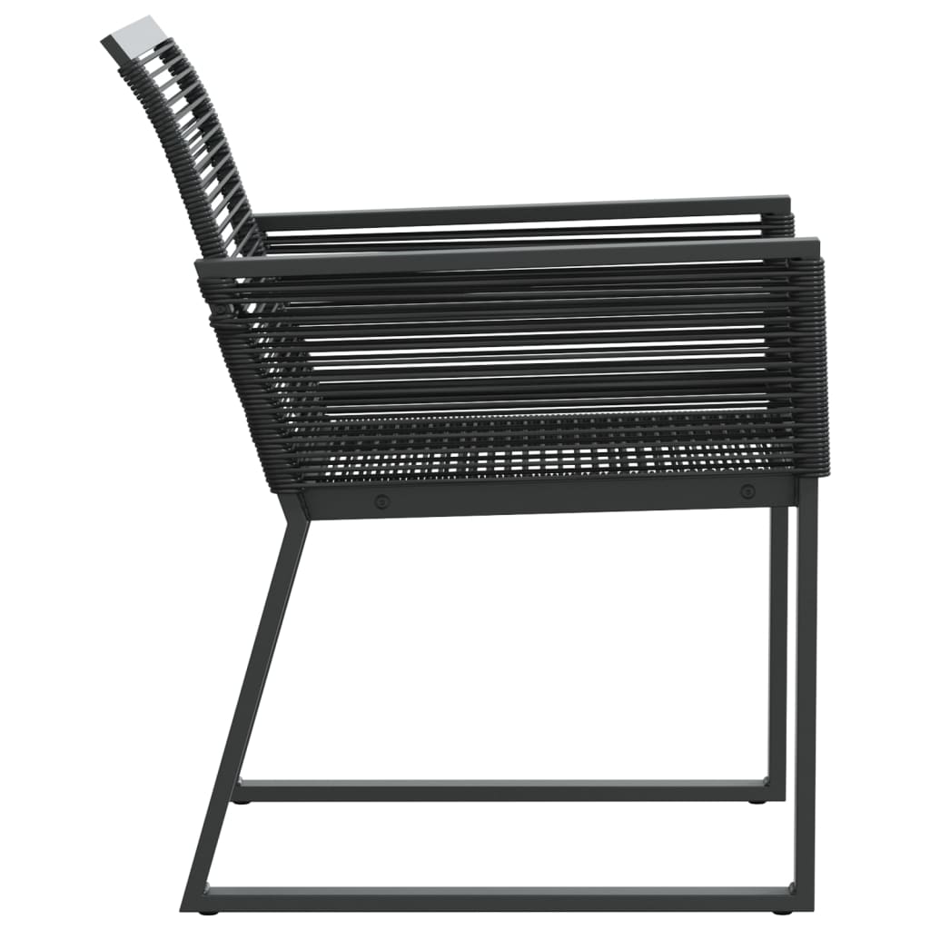 Sedie da Giardino Set 2 pz Polyrattan Nero 4008113