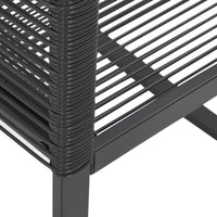 Sedie da Giardino 4 pz Nere in Polyrattan 4008114