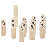 Set Gioco Kubb Numerici 13pz con Custodia Legno Massello Pino 4008440