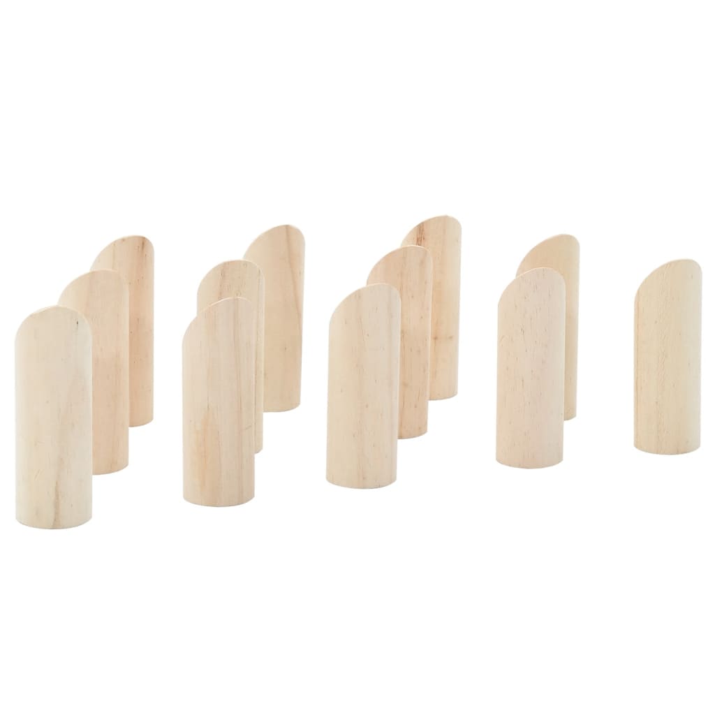 Set Gioco Kubb Numerici 13pz con Custodia Legno Massello Pino 4008440