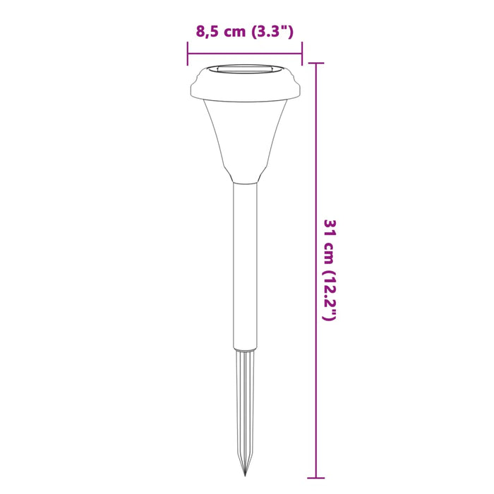 Luci Solari per Percorsi con Picchetti 12 pz Bianche 4008192