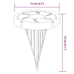 Luci Solari da Terra con Picchetti da Esterno 4pz Bianco Caldo 4008196