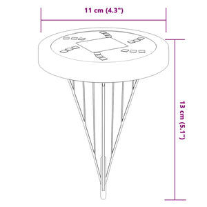 Luci Solari da Terra con Picchetti da Esterno 4pz Bianco Caldo 4008198