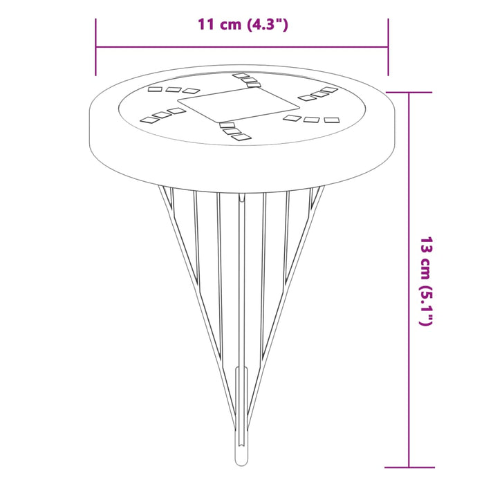 Luci Solari da Terra con Picchetti da Esterno 12pz Bianco Caldo 4008199