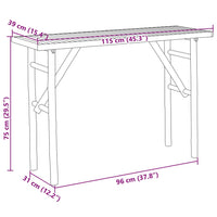 Tavolo Consolle 115x39x75 come in Bambù 368041