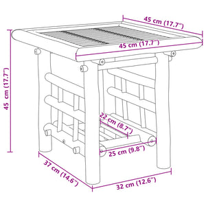 Tavolino 45x45x45 cm in Bambù 368044