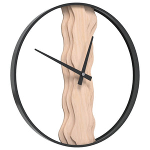 Orologio a Parete Marrone Ø35 cm in Ferro e Legno di Quercia 4008397