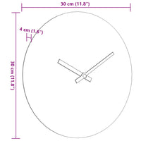 Orologio a Parete Giallo e Nero Ø30 cm in Legno Multistrato 4008405