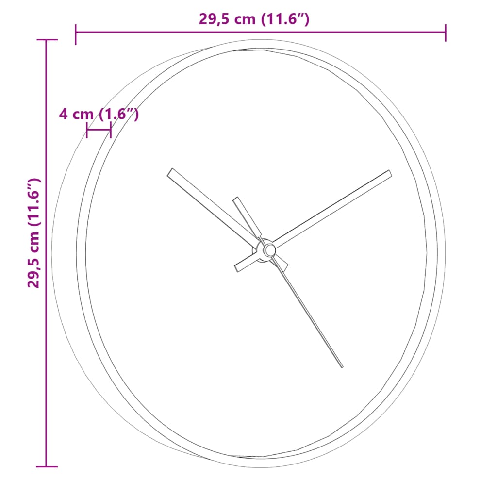 Orologio da Parete Oro e Blu Ø29,5 cm Polistirene e Vetro 4008407