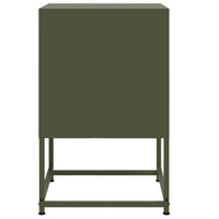 Comodini 2 pz Verde Oliva 36x39x60,5 cm in Acciaio 846455