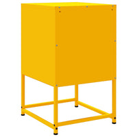 Comodini 2 pz Giallo Senape 36x39x60,5 cm in Acciaio 846465