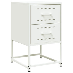 Comodino Bianco 36x39x60,5 cm in Acciaio 846468