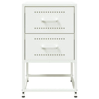 Comodino Bianco 36x39x60,5 cm in Acciaio 846468