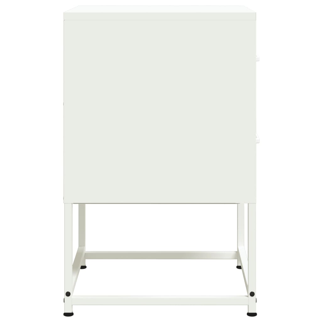 Comodino Bianco 36x39x60,5 cm in Acciaio 846468