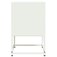 Comodino Bianco 36x39x60,5 cm in Acciaio 846468