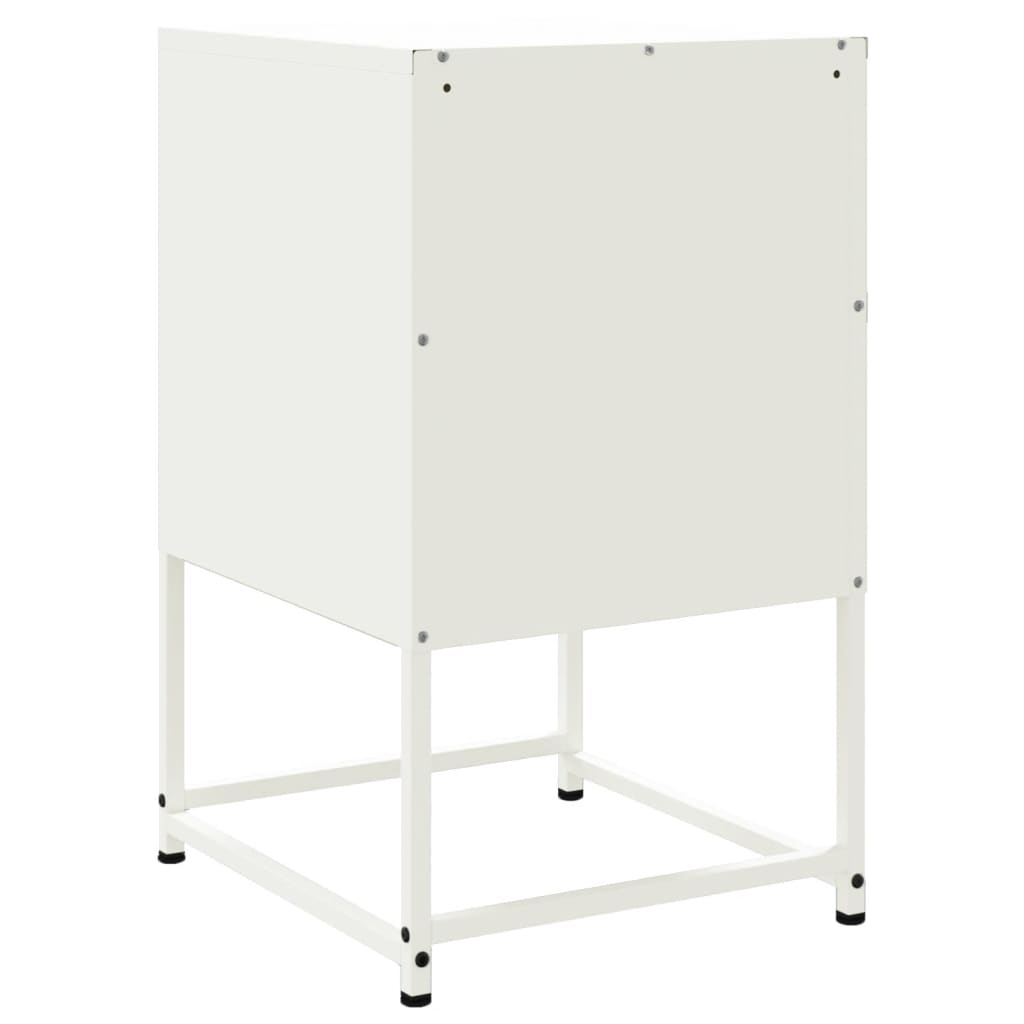 Comodino Bianco 36x39x60,5 cm in Acciaio 846468