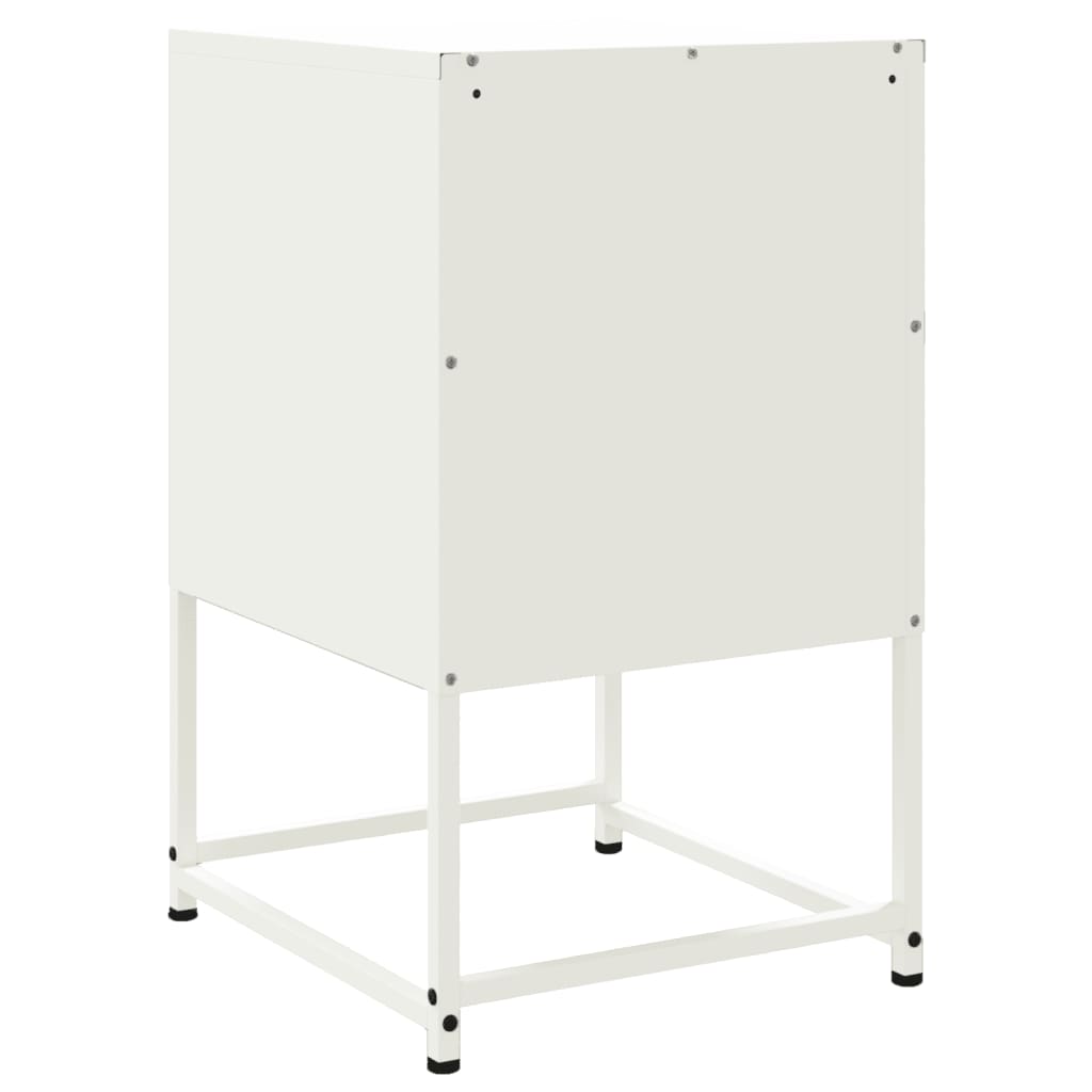 Comodini 2 pz Bianchi 36x39x60,5 cm in Acciaio 846469