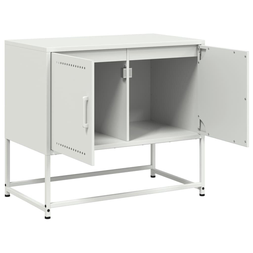 Mobile TV Bianco 68,5x39x60,5 cm in Acciaio 846475