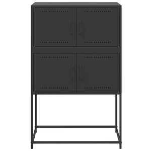 Credenza Nera 68,5x38,5x107 cm in Acciaio 846482