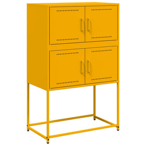 Credenza Giallo Senape 68,5x38,5x107 cm in Acciaio 846485