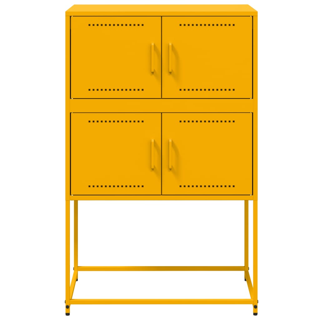 Credenza Giallo Senape 68,5x38,5x107 cm in Acciaio 846485