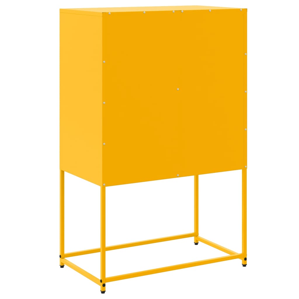 Credenza Giallo Senape 68,5x38,5x107 cm in Acciaio 846485