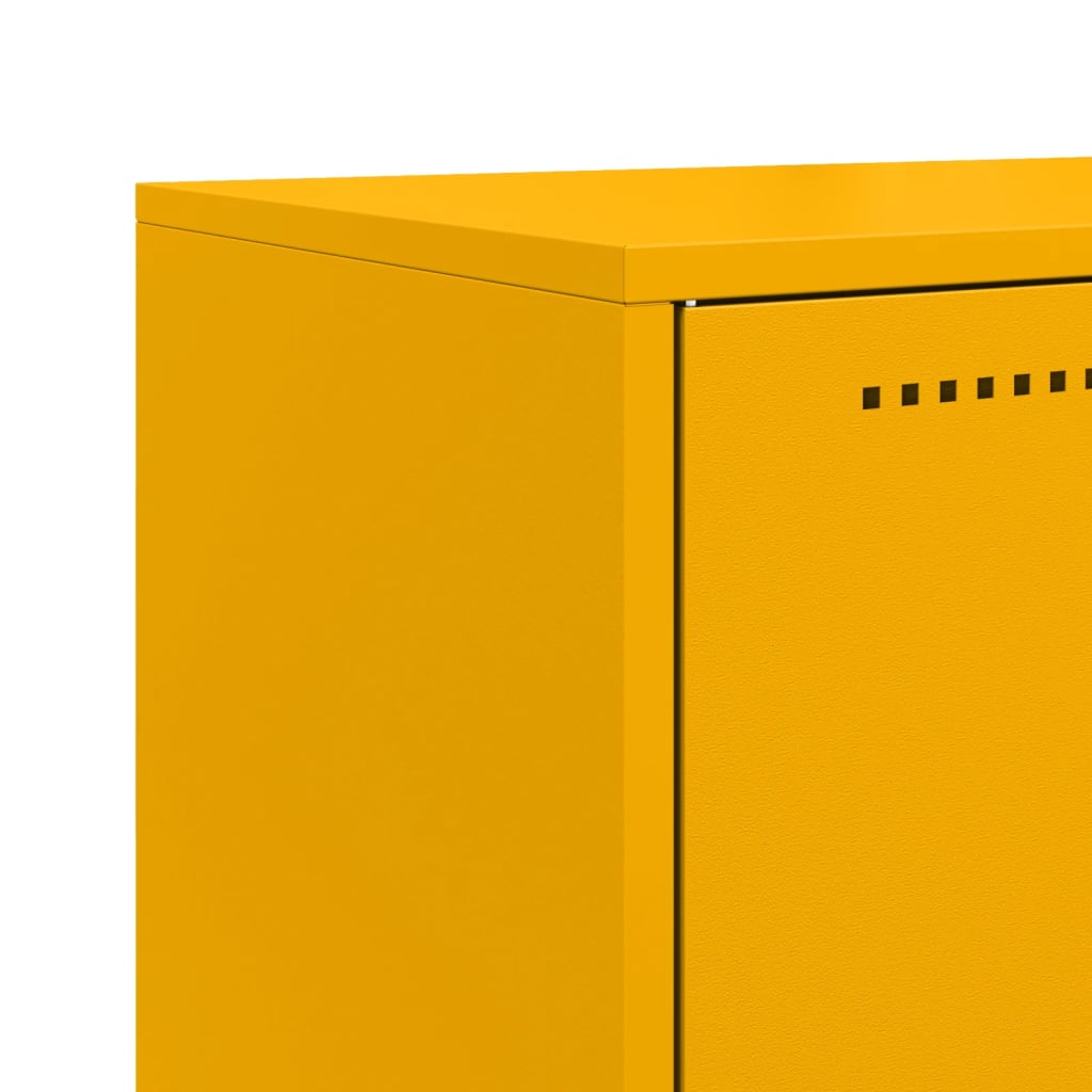 Credenza Giallo Senape 68,5x38,5x107 cm in Acciaio 846485