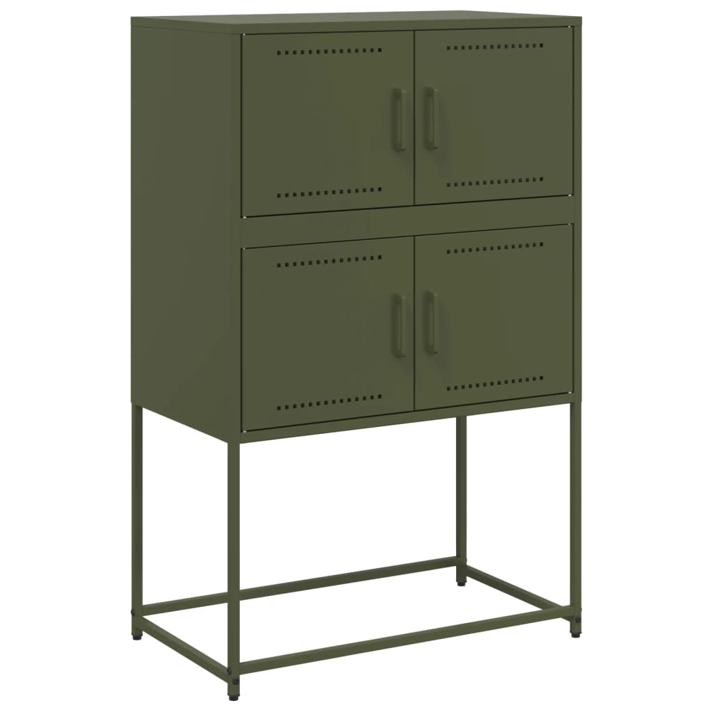 Credenza Verde Oliva 68,5x38,5x107 cm in Acciaio 846486