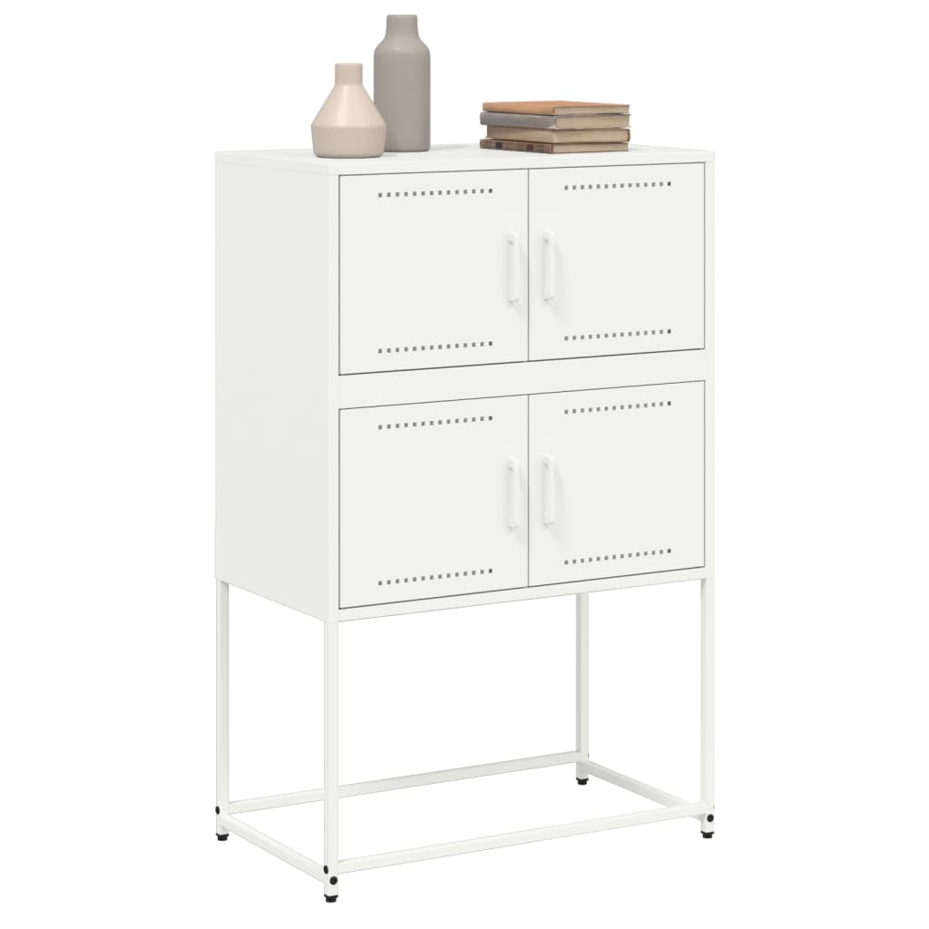 Credenza Bianca 68,5x38,5x107 cm in Acciaio 846487