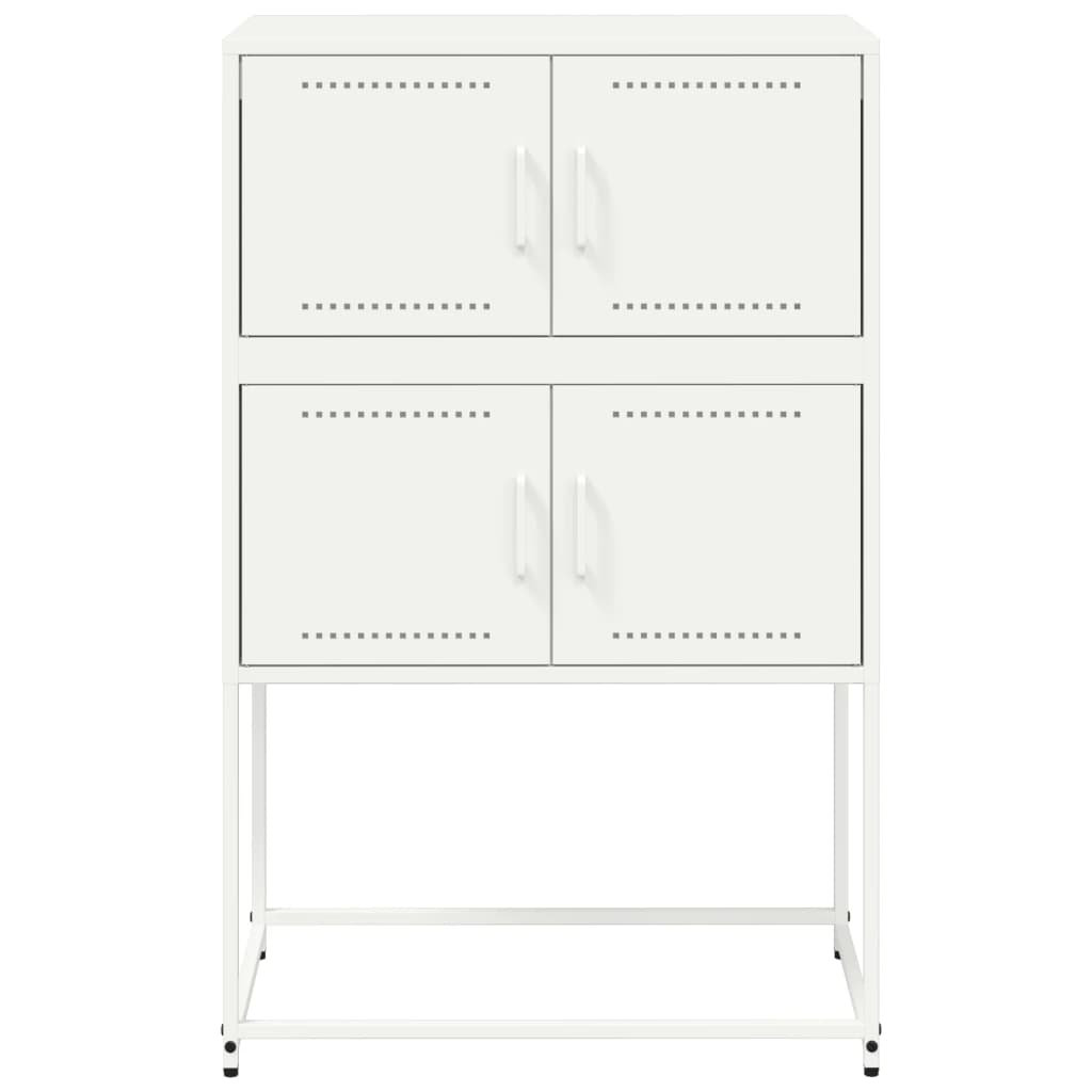 Credenza Bianca 68,5x38,5x107 cm in Acciaio 846487