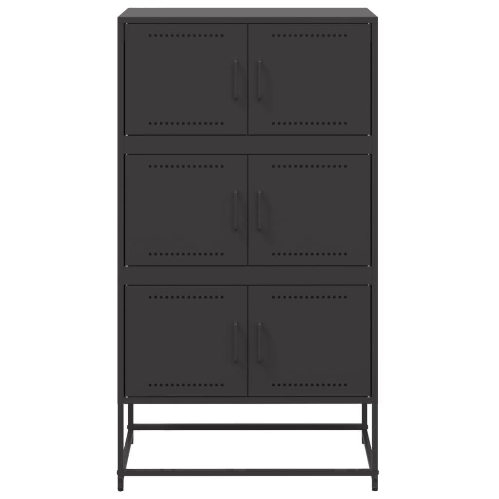 Credenza Nera 68,5x38,5x123,5 cm in Acciaio 846488