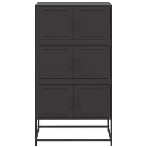 Credenza Nera 68,5x38,5x123,5 cm in Acciaio 846488