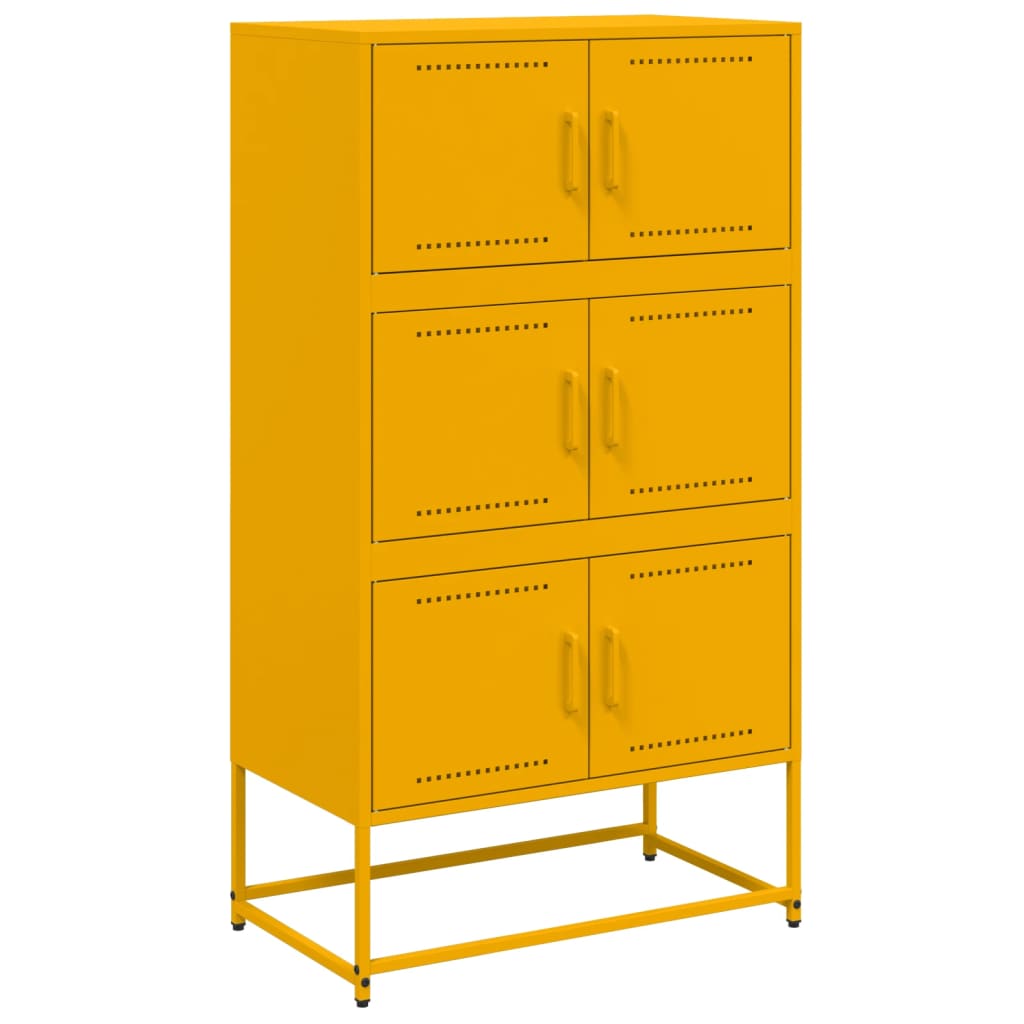 Credenza Giallo Senape 68,5x38,5x123,5 cm in Acciaio 846491