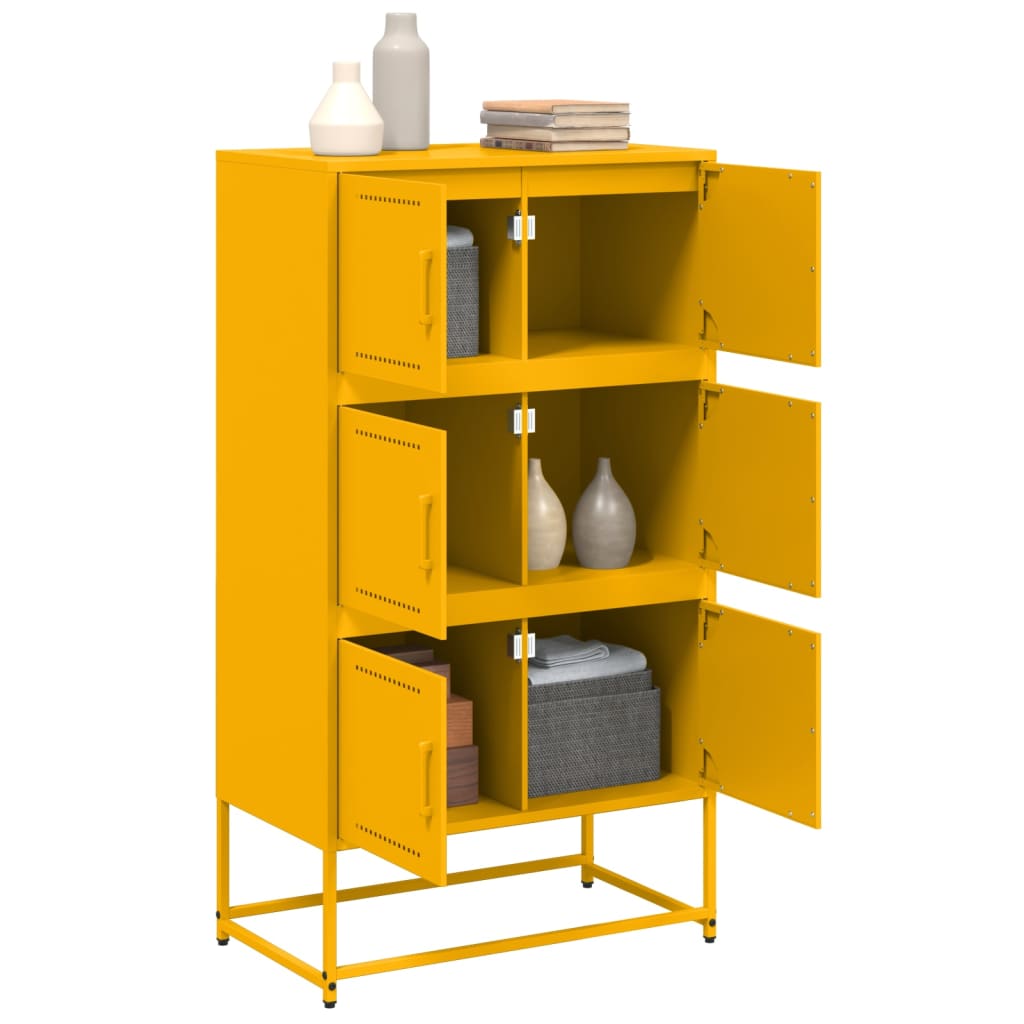 Credenza Giallo Senape 68,5x38,5x123,5 cm in Acciaio 846491