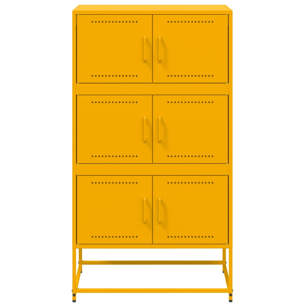 Credenza Giallo Senape 68,5x38,5x123,5 cm in Acciaio 846491