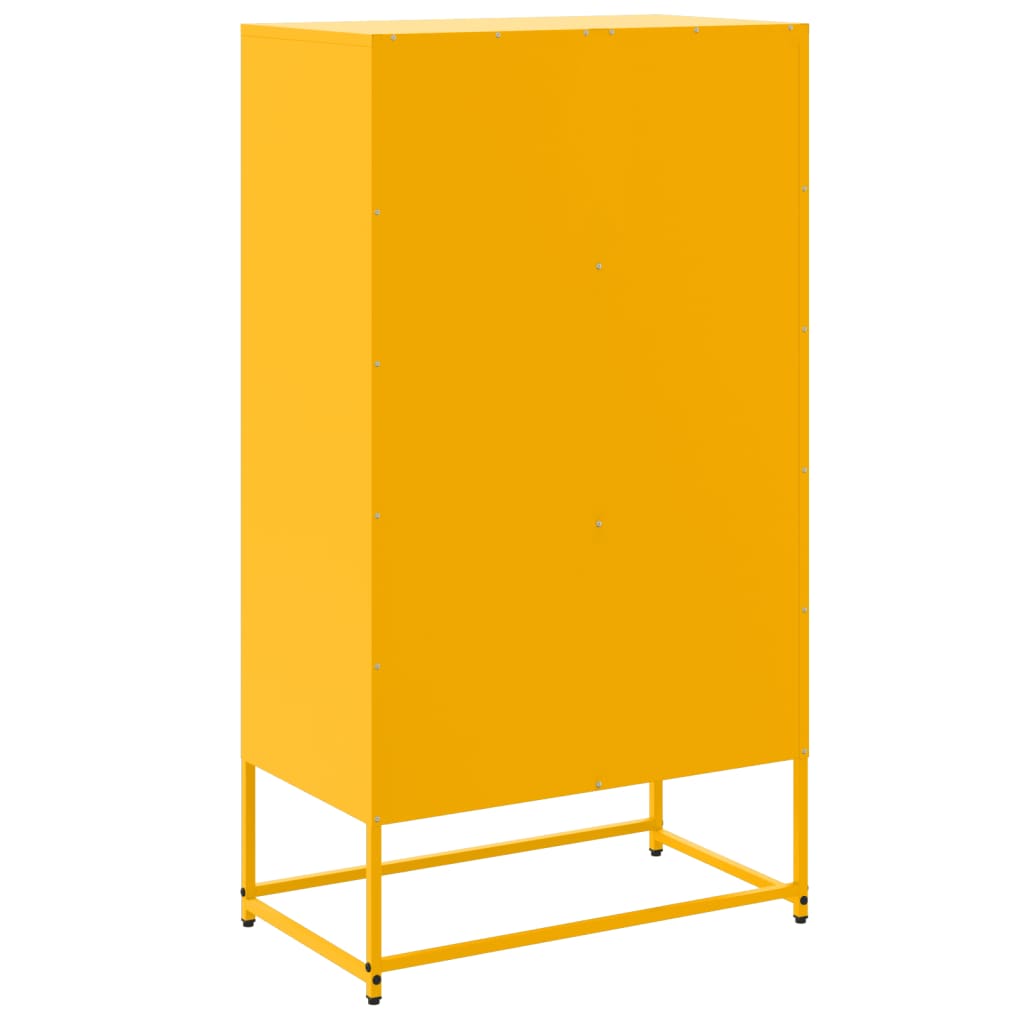 Credenza Giallo Senape 68,5x38,5x123,5 cm in Acciaio 846491