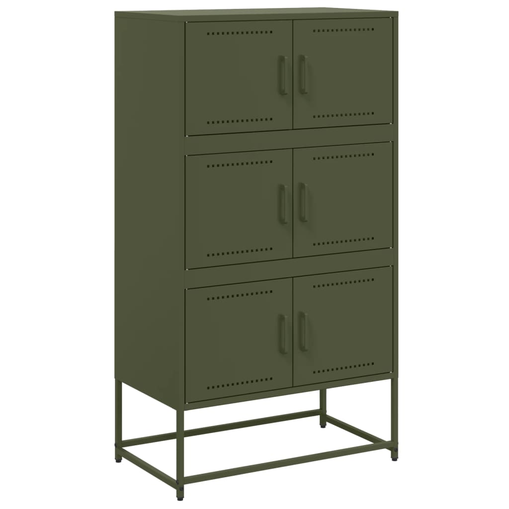 Credenza Verde Oliva 68,5x38,5x123,5 cm in Acciaio 846492