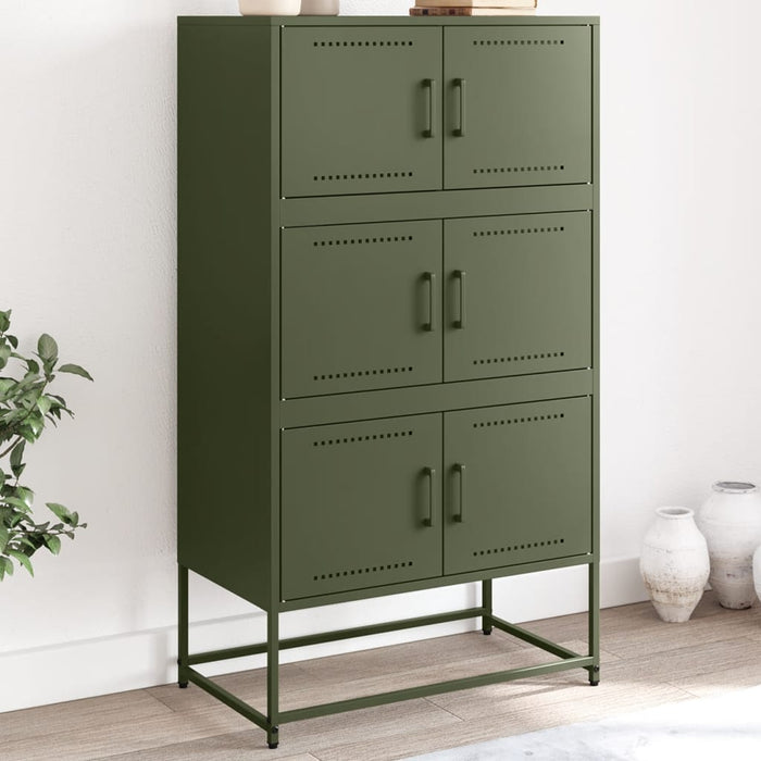 Credenza Verde Oliva 68,5x38,5x123,5 cm in Acciaio 846492